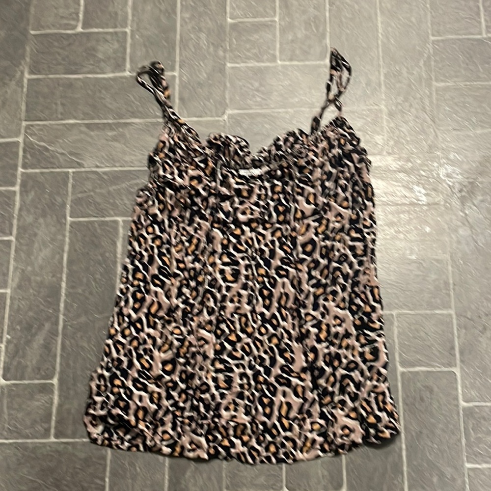 Sassy animal print tank top SM